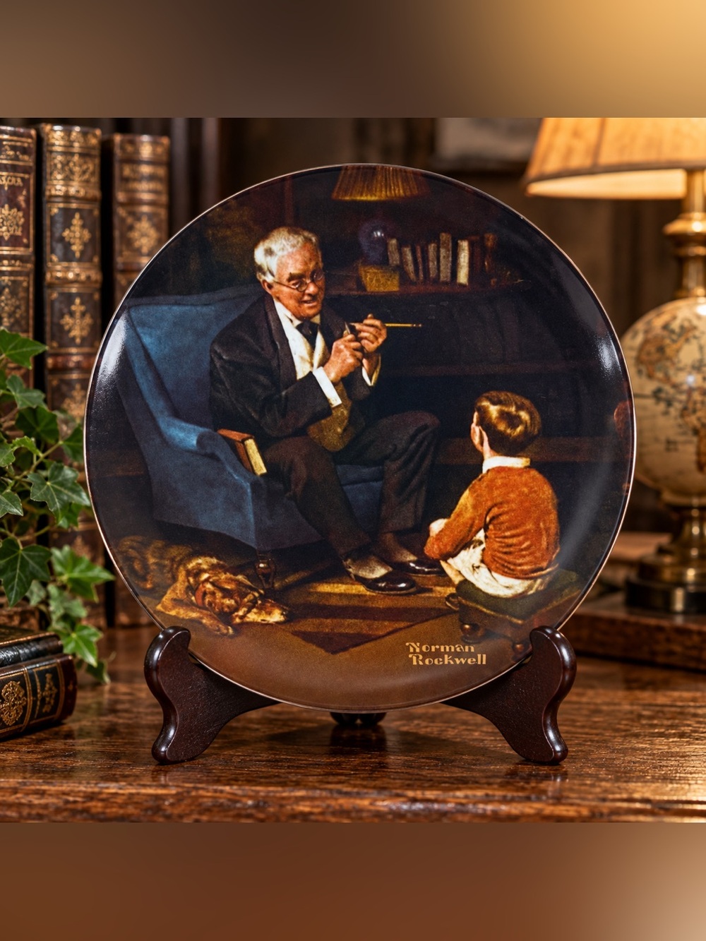 1982 Norman Rockwell The Tycoon Knowles Plate COA Box Heritage Collection